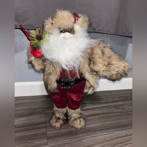 Ashland Santa Figurine with Red and Brown Details